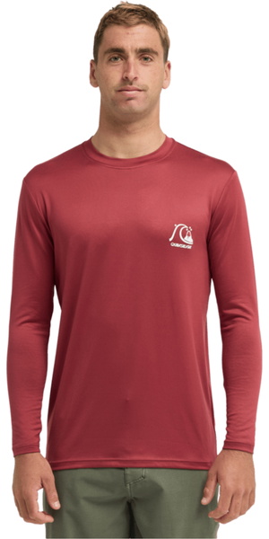 2026 Quiksilver Mens DNA Surf Tee Long Sleeve Rash Vest AQYWR03139 - Burnt Russet